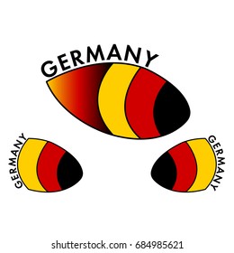 German Eye Icon Germany Flag Colors Design
