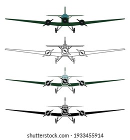 German famous airplane in front view