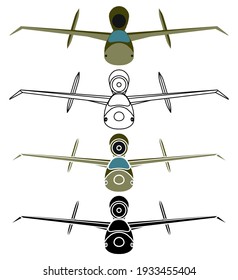 German famous jetfighter in front view