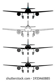 German famous jetfighter in front view