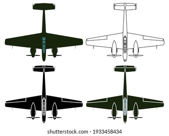 El famoso jetfighter alemán a la vista superior