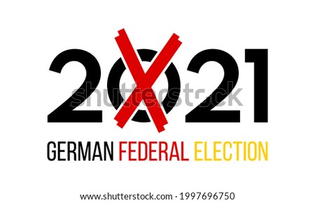 german federal election 2021, vector banner or social media post template