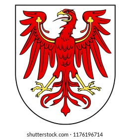 German federal state Brandenburg coat of arms.