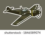 German fighter plane WWII Vector Illustration