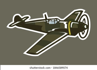 German fighter plane WWII Vector Illustration