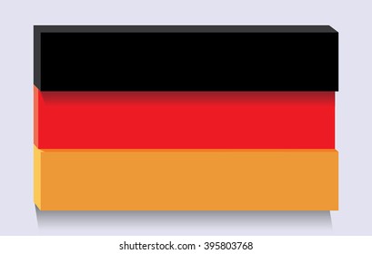 German flag as art object.Vector illustration.
