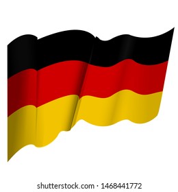 German Flag Art,German national,A waving Flag,3d Illustration 