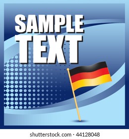 banner azul de halftone de bandera alemana