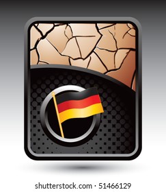 german flag bronze cracked background