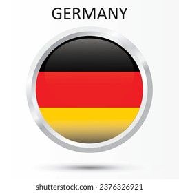 German flag button national vector illustration for Germany Unity Day 3rd October