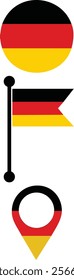 The German flag consists of three horizontal bands of black, red, and gold, representing unity, freedom, and democracy