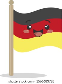 German flag. cute vector illustration for sticker