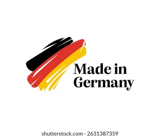 German Flag Design, Made in Germany, Black, Red, Gold