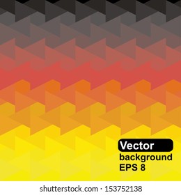 German flag of geometric shapes. Vector illustration.  