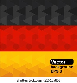 German flag of geometric shapes. Vector illustration. 