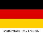 German flag. Flag of Germany. Green-red flag of the Germany state.