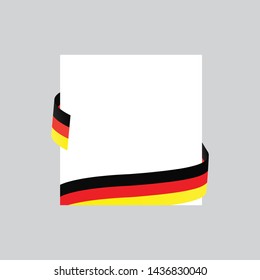 German flag.  Germany patriotic banner with space for text. Happy Germany Independent Day. Template of greeting card, 