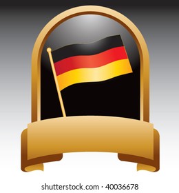 german flag in gold display