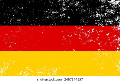 German flag with grunge effect - vector illustration 