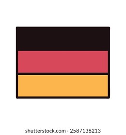 German flag horizontal black red and yellow stripes