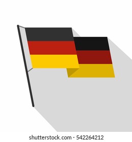 German flag icon. Flat illustration of german flag vector icon for web isolated on white background