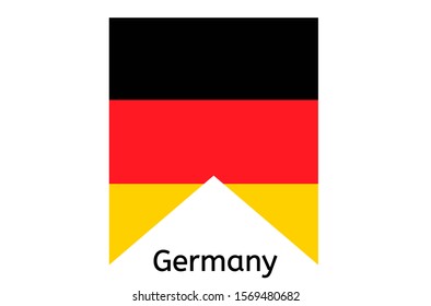 German flag icon, Germany country flag vector illustration