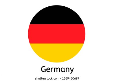 German flag icon, Germany country flag vector illustration