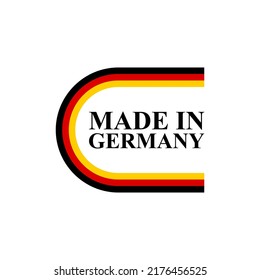german flag icon. made in germany. vector illustration isolated on white background
