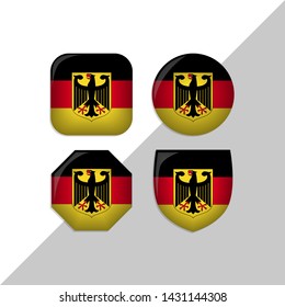 german flag icons theme. germany.  vector