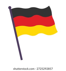 German flag isolated vector illustration