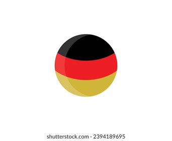 German flag logo in ball with blank background