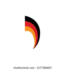 diseño de la ilustración del logotipo de la bandera alemana