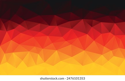 german flag in low poly style background vector illustration. Abstract background vector art.