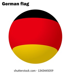 German flag made of spheres, 3D, vector data