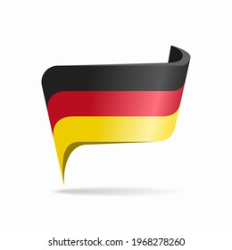 German flag map pointer layout. Vector illustration.