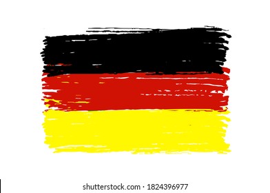 German Flag. 
National flag of Germany. Vector Illustration