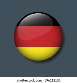 German flag on button