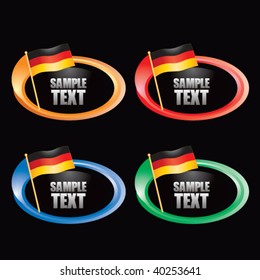 German flag on colored rings