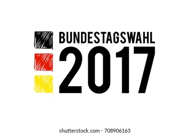 German flag paint brush strokes, german federal election. Bundestagswahl