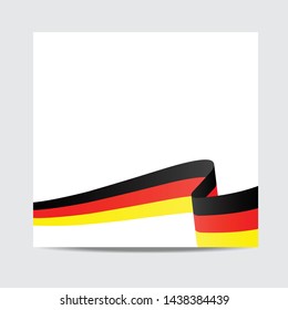 German flag.  German patriotic banner with space for text. Happy Germany Independent Day. Template of greeting card, 