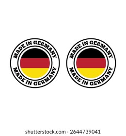 Etiquetas de produtos com bandeira alemã - feitas na Alemanha e Ícones da Alemanha