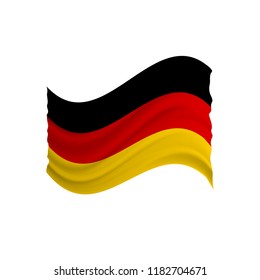 German flag Realistic waving flag. 3d shaded flag texture. (Deutschland Flagge)