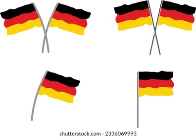 german flag set vector illustrations