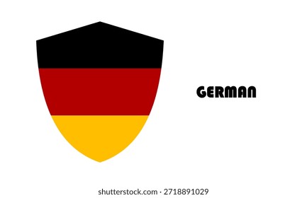 Deutsche Flagge in Schildform (Plakette)
