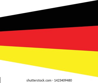 German flag. Simple vector German flag  with shadow