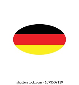 German flag. Simple vector German flag  with shadow