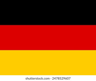 German flag. Standard colors. Standard size. national flag. Computer illustration. Digital illustration. Vector illustration.