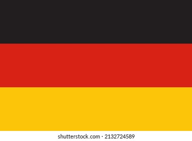 German flag symbol, national banner isolated on background, europe symbol vector illustration .