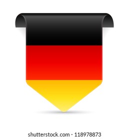 German flag tag vector illustration