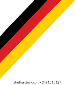 German Flag Tilted In National Colors